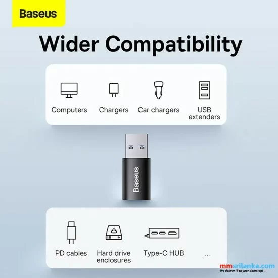 Baseus Ingenuity Series Mini Otg Adapter Usb To Type C Black